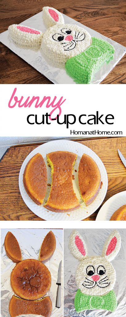 Use two round cakes to make the cutest bunny cut-up cake around! Free printable templates make this project super easy. Perfect for Easter! Tårta Design, Cakes To Make, Up Cake, Free Printable Templates, Fest Mad, Easter Bunny Cake, Easter Desserts Recipes, Easter Baking, Easter Goodies