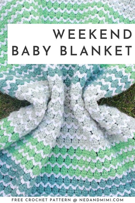 One Color Baby Blanket Crochet Pattern, 3 Color Baby Blanket Crochet, Quick And Easy Crochet Baby Blanket, Easy Baby Boy Crochet Blanket, Weekend Crochet Blanket, Crochet Quick Blanket, Quick Baby Crochet Gifts, Unisex Crochet Baby Blanket, Quilted Baby Blanket Patterns