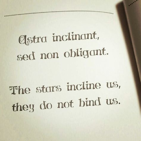 Astra inclinant, sed non obligant. Latin for: The stars incline us, they do not bind us. Latin Quotes, Latin Phrases, Star Quotes, Interesting English Words, Unusual Words, Favorite Book Quotes, Latin Words, Magic Words, Personal Quotes