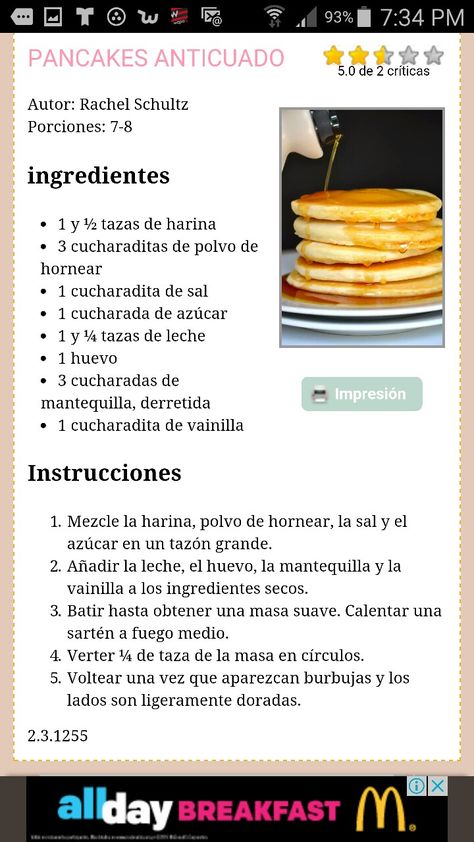 Masa Pancakes, Hot Cakes Recipe, Hot Cakes Receta, Hotcake Recipe, Hotcakes Recipe, Sweet Crepes Recipe, Dessert Recipies, Hot Cakes, Deli Food