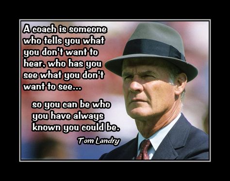 Football Coach Quotes, Motivation Wall Decor, Dallas Cowboys Quotes, Tom Landry, Football Motivation, Football Coach Gifts, Basketball Wall Art, Cowboy Quotes, Football Life