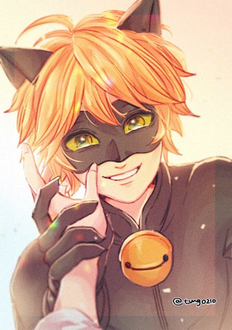 Cat Noir, An Anime, Miraculous Ladybug, A Cat, A Black, Black Cat, Anime, Black, Art