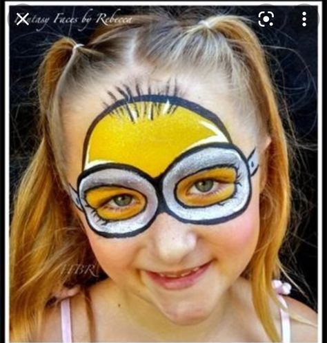 Frankenstein Face Paint, Minion Face Paint, Face Painting Images, Minion Face, Face Painting For Boys, Babysitting Crafts, Minion Costumes, Face Painting Easy, Kids Face Paint