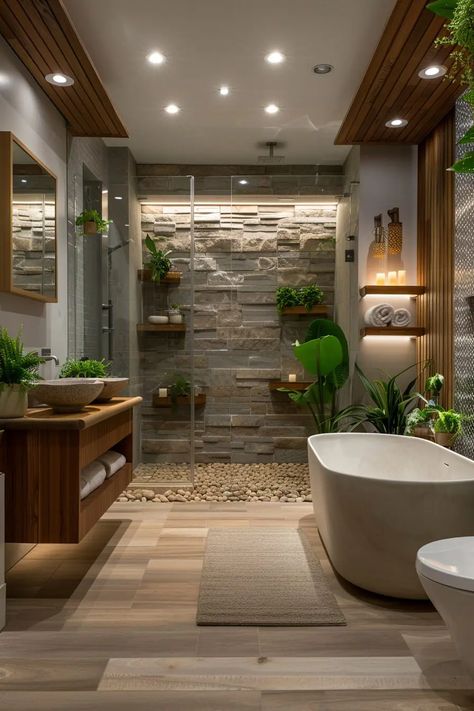 Modern Luxury Bathroom Ideas: 16 Stunning Styles for Your Home Exotic Bathroom Ideas, Luxury Washroom Design Master Bath, Master Ensuite Bathroom Luxury, Luxury Bathroom Master Baths Modern, Luxury Bathroom Ideas Master Suite, Spa Like Bathroom Ideas, Luxury Washroom Design, Dream Master Bath, Ensuite Bathroom Ideas