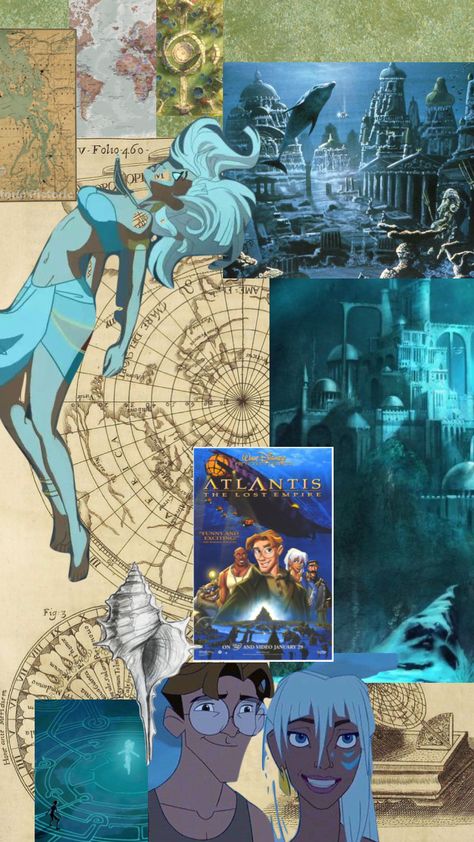 Atlantis The Lost Empire Aesthetic Wallpaper, Atlantis Wallpaper Disney, Disney Atlantis Concept Art, Atlantis The Lost Empire Wallpaper, Lost City Of Atlantis Aesthetic, Kida Atlantis Aesthetic, Atlantis The Lost Empire Aesthetic, Atlantis Nails, Atlantis Fanart