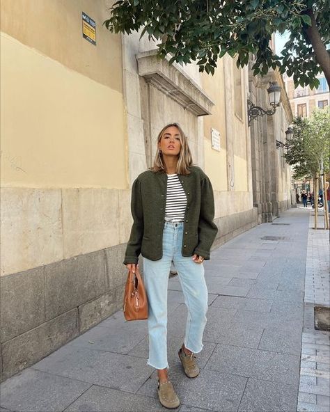 Fall Minimal Style, Outfit Ideas Printemps, Birkenstock Outfit Spring, Everyday Spring Outfits, Minimal Summer Outfit, Outfits Frühling, Outfit Printemps, Mom Outfits Fall, Seasonal Outfits