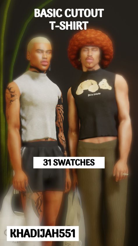 Sims 4 Maxis Match Men, Sims Folder, Black Hair Afro, Sims 4 Men Clothing, Male Crop Top, Sims 4 Male Clothes, Clothes Cc, Sims Clothes, Tumblr Sims 4