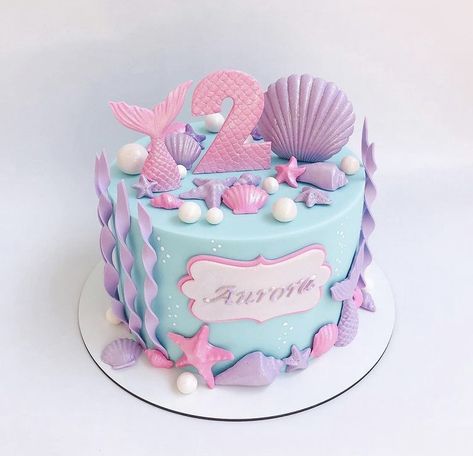 Birthday Cake Mermaid, Mermaid Cakes For Girls Birthday, Mermaid Birthday Cakes For Kids, Mermaid Cake Birthday, Simple Mermaid Birthday Cake, Mermaid Cake Design, Mermaid Cake Ideas, Mermaid Birthday Party Decorations, Little Mermaid Cakes