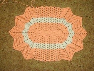 A NOT SO ROUND RIPPLE – MAYBE BETTER · Crochet | CraftGossip.com Table Crochet, Crochet Runner, Easy Table, Kitchen Crochet, Crochet Placemat Patterns, Crochet Table Mat, Crochet Poncho Free Pattern, Crochet Placemats, Crochet Table