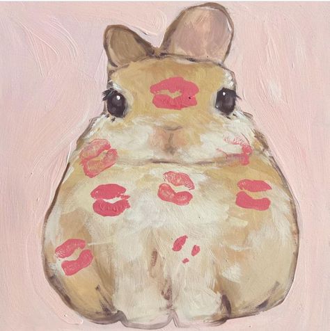 Seni Pastel, Seni Vintage, Posca Art, Soyut Sanat Tabloları, Seni Cat Air, Cute Paintings, Arte Inspo, A Bunny, Dessin Adorable