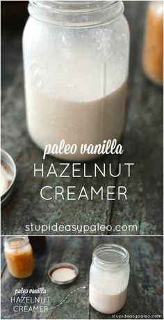 Homemade Cold Brew Coffee, Hazelnut Coffee Creamer, Homemade Coffee Creamer Recipe, Hazelnut Creamer, Paleo Drinks, Homemade Coffee Creamer, Coffee Creamer Recipe, Creamer Recipe, Coffee Creamers