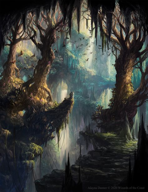 ArtStation - Verdant Catacombs from Magic: the Gathering, Alayna Lemmer-Danner Mtg Art, Magic Forest, Image Painting, Fantasy Forest, Fantasy Places, Fantasy Art Landscapes, Fantasy Concept Art, Magic Art, Fantasy Inspiration