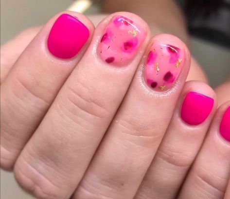 Nails In Pink, Tortoise Nails, Tortoise Shell Nails, Shell Nails, Gel Overlay, Nails Pink, Nail Pro, Modern Salon, Nails Magazine