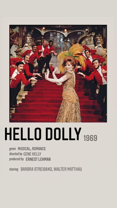 Hello Dolly Poster, Hello Dolly Movie, Hello Dolly Musical, Polaroid Movies, Summer Movies List, 60s Movies, Musical Posters, Anastasia Broadway, Polaroid Movie Poster