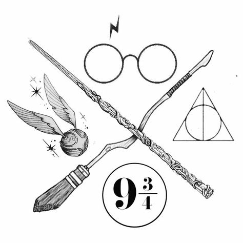 Harry Potter Glasses Tattoo, Harry Potter Flash Tattoo, Tatuajes Harry Potter, Harry Potter Tattoo Unique, Harry Potter Stencils, Harry Potter Tattoo Ideas, Tattoo Harry Potter, Lord Of The Rings Tattoo, Bolt Tattoo