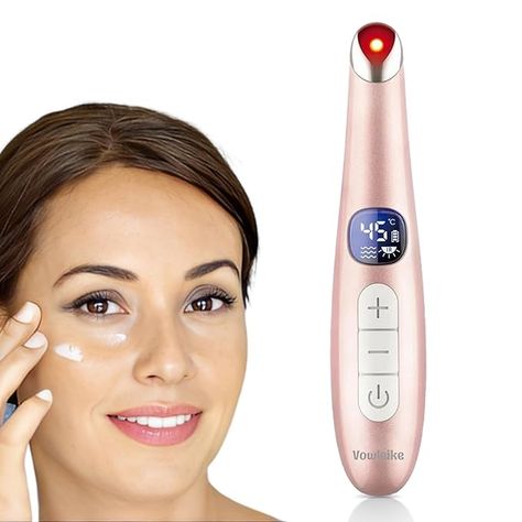 for Dry Eyes, Dark Circles and Puffiness, Face & Neck Lifting Tool for Fine Lines and Wrinkles, Rose Gold Eyes Dark Circles, Eyes Dark, Neck Lift, Fine Lines And Wrinkles, Clear Eyes, Eye Lift, Favorite Skincare Products, Beauty Devices, Gold Eyes