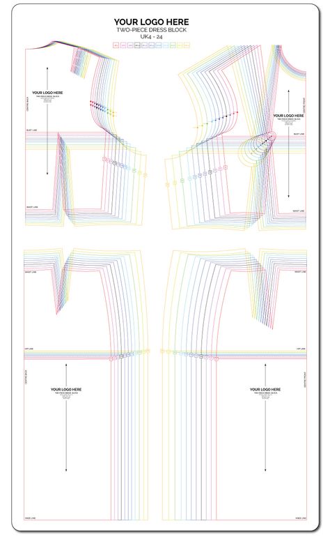 Nested basic blocks and sewing patterns Digital Pattern Making, Pattern Maker Fashion, Grading Patterns, Basic Pattern Making, Basic Sewing Patterns, Pattern Making Books, Wrap Dress Sewing Patterns, Summer Top Pattern, Pattern Grading