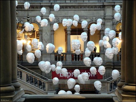 Hung Over, Floating Head, Different Emotions, Glasgow Scotland, Art Style Inspiration, Find Beauty, Public Art, Artist Art, Art Exhibition