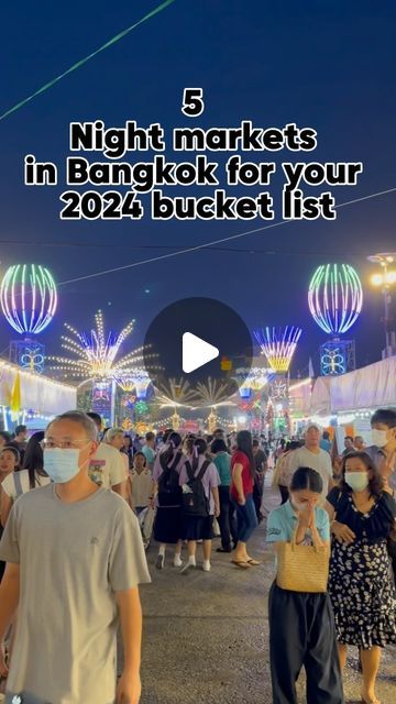 Friends from Thailand Travel Guide on Instagram: "5 Night markets in Bangkok for your 2024 bucket list 🇹🇭  #bangkok #thaifood #thai #streetfood #thaistreetfood #nightmarket #nightmarketfood #bangkokthailand #bangkoktour #thailandupdate #thailandtravel #friendsfromthailand #joddfairs #chatuchak #chinatown #theoneratchada" Thailand Travel Guide, Thai Street Food, Night Market, Thai Recipes, Bangkok Thailand, Thailand Travel, Bangkok, Travel Guide, Bucket List