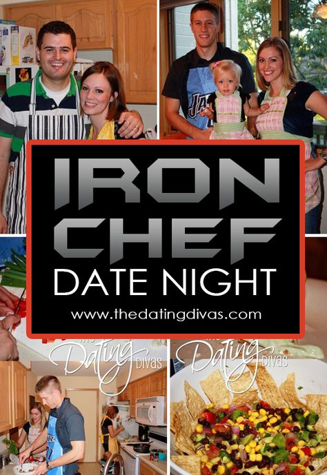 This sounds like SUCH a fun date idea! Iron Chef Party Ideas, Group Date Ideas, Group Dates, Fun Date Ideas, Creative Dates, Dating Ideas, Date Idea, Iron Chef, The Dating Divas