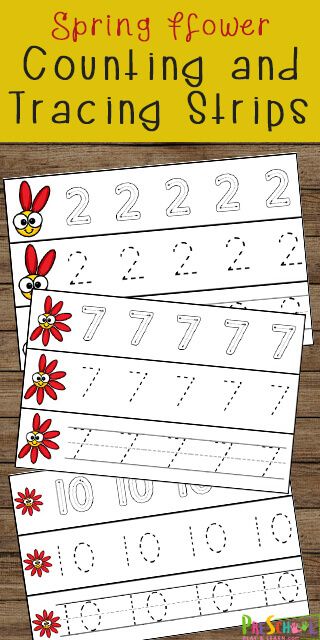 Spring Writing Activity, Writing Activities For Preschoolers, Tracing Worksheets Free, Free Printable Numbers, Spring Writing, Number Tracing, Preschool Math Worksheets, Pre Writing Activities, Fun Math Games