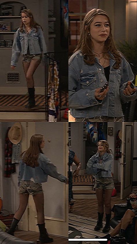 All Denim 90s Outfit, 90s Celebs Outfits, 90s Movie Fashion Outfits, 1997 Outfit Ideas, Cropped Cami Outfit, Cute Outfits For Movies, Kelly Bishop 70s, Outfits Inspired By 80s Movies, Cool 90s Outfits