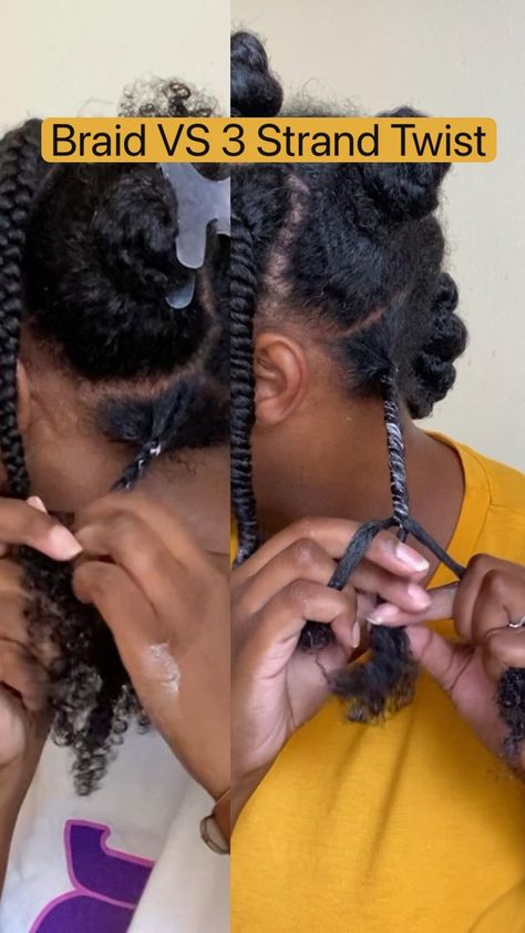 Twist Natural Hair, 3 Strand Twist, Braided Hair Tutorial, Hair Twist, Natural Hair Twists, Twist Styles, Hair Twist Styles, Twist Style, Summer Hairstyles For Medium Hair