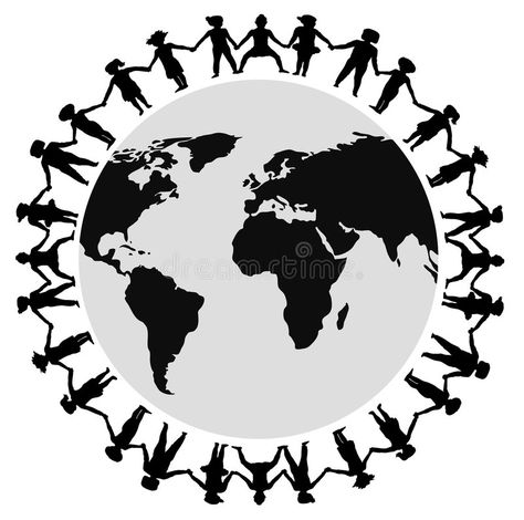 Hands Around World 2. Illustration of children holding hands around the world , #AFF, #Illustration, #Hands, #World, #hands, #world #ad Hands Connecting, Illustration Of Friends, Hands Holding The World, Girly Logo Design, Bw Illustration, Globe Illustration, Holding Hands Drawing, Girly Logo, Children Holding Hands