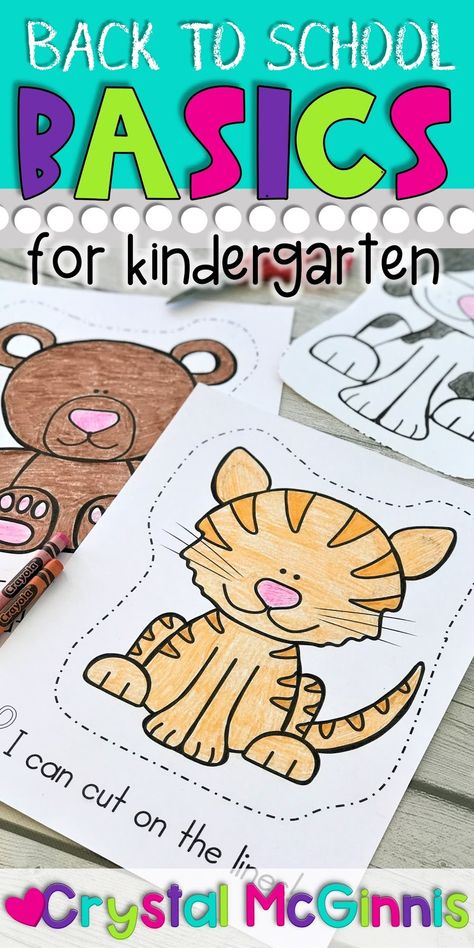 Kindergarten First Week, Kindergarten Names, Beginning Of Kindergarten, Kindergarten Anchor Charts, Starting Kindergarten, Kindergarten Projects, Kindergarten Freebies, First Day Activities, First Week Of School Ideas