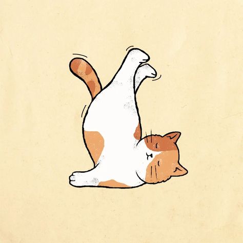 Cat doing yoga pose @redbubble #redbubble #redbubbleartist #catart #catlover #cats #catdoingyoga #catinstagram #catlover #2colorcat #orangecat #illustration #animals #pets #cute #massingso #lazycat #yoga #fitness #yogainspiration #asana #pose #yogaeveryday #yogalove Cat Pose Yoga, Pet Poses, Illustration Animals, Yoga Cat, Yoga Illustration, Cat Yoga, Pets Cute, Cat Pose, Lazy Cat