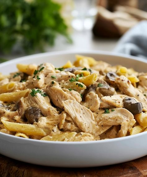 Delicious Chicken Marsala Casserole recipe with tender chicken, mushrooms, and a rich Marsala wine sauce—easy, family-friendly dinner. Chicken Marsala Recipes, Chicken Marsala Casserole, Chicken Marsala Pasta Recipe, Marsala Recipes, Chicken Marsala Pasta, Marsala Pasta, Chicken Mushrooms, Chicken Casseroles, Marsala Chicken Recipes