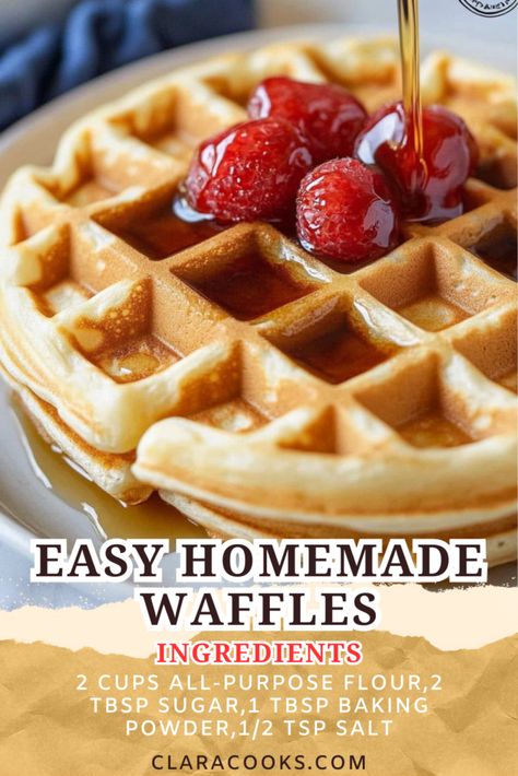 Easy Homemade Waffles How To Make Waffle Mix Recipe Easy, Waffles Easy Recipe, Easy Waffle Iron Recipes, Easy Fluffy Waffle Recipe, Belgium Waffle Recipe Easy, Best Waffle Recipe Homemade Crispy, Waffles From Scratch Easy, Quick And Easy Waffle Recipe, Fluffy Waffles Recipe