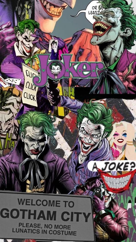 Dc Joker Wallpaper, Joker Wallpaper Comic, Joker Widget, Joker Collage, The Joker Wallpaper, Joker X Batman, Dc Comics Wallpaper Iphone, Joker Aesthetic, Comic Book Wallpaper