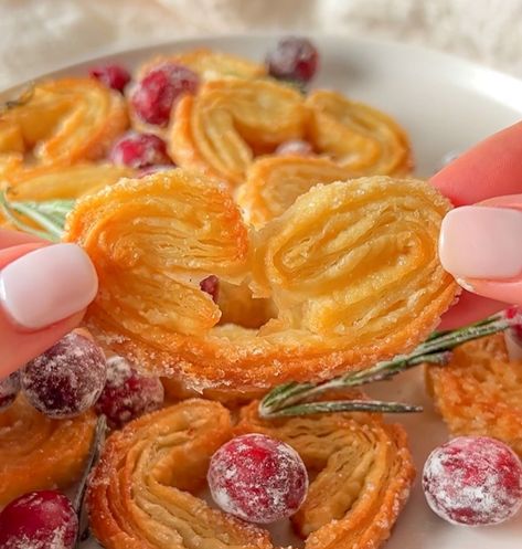 Elephant Ear Cookies Catering Sweets, Elephant Ear Cookies, Puff Pastry Cookies, Palmier Cookies, The Modern Nonna, Modern Nonna, Pastry Cookies, Puff Dessert, Puff Pastry Desserts