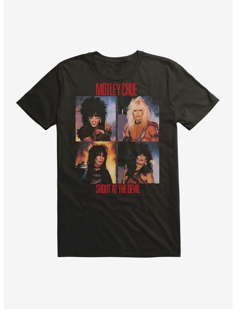 Motley Crue Shout At The Devil Squares T-Shirt | Hot Topic Motley Crue Tshirt, Motley Crue Shirt, Shout At The Devil, Graphic Tees For Men, Makeup Clothes, Music Tees, Tees For Men, Motley Crue, Plus Size Fits