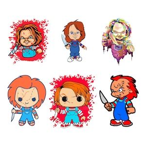 Chucky Svg, Chucky Halloween, Svg Horror, Horror Characters, Halloween Svg, Vector File, Instant Download Etsy, Printed Items, Bridge