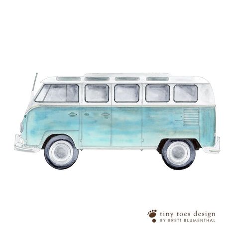 Boho Decor VW Bus Art California Wall Art VW Camper Van | Etsy Bus Decor, Vintage Car Decor, Transportation Nursery, Vw Wagon, Car Nursery, Bus Art, Vw Camper Van, Beach Nursery, Nautical Prints