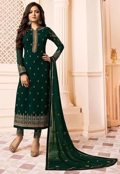 Pakistani Anarkali, Straight Salwar, Embroidered Salwar, Celana Fashion, Designer Salwar Kameez, Indian Salwar Kameez, Salwar Kameez Online, Salwar Kamiz, Pakistani Salwar Kameez