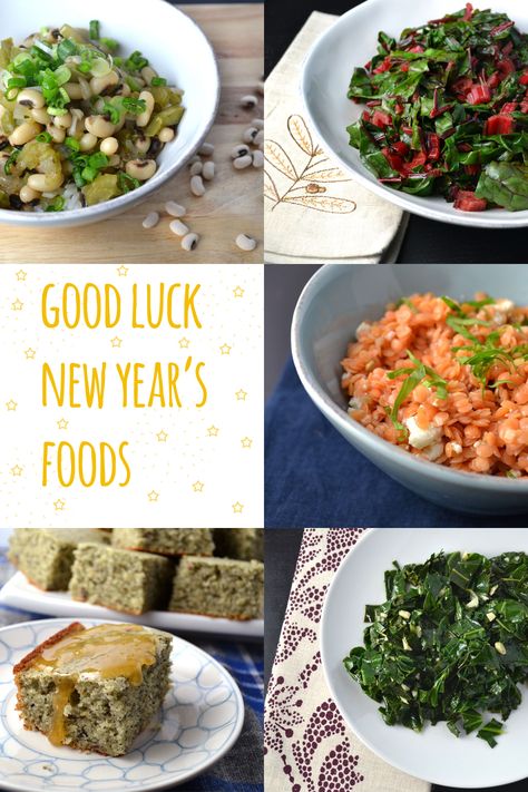 According to tradition -- and superstition -- there are certain foods that will bring good luck to the New Year. Read on for five of our favorite lucky foods (who doesn't need a little more luck in their life?). Good Luck Foods For The New Year, Nye Food, New Years Day Meal, Lucky Food, Food Myths, New Years Eve Food, New Years Eve Dinner, New Years Dinner, Food Captions