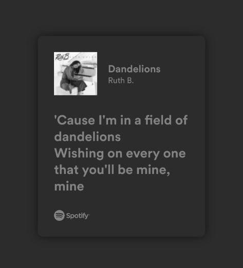 #spotify #playlist #lyrics Dandelions Lyrics Spotify, Dandelions Spotify Aesthetic, Beautiful Song Lyrics Quotes, August Laptop Wallpaper, Song Lyrics For Best Friends, Background Laptop Hd, Apple Music Lyrics Aesthetic, Paper Rings Lyrics, Lyrics Spotify Aesthetic