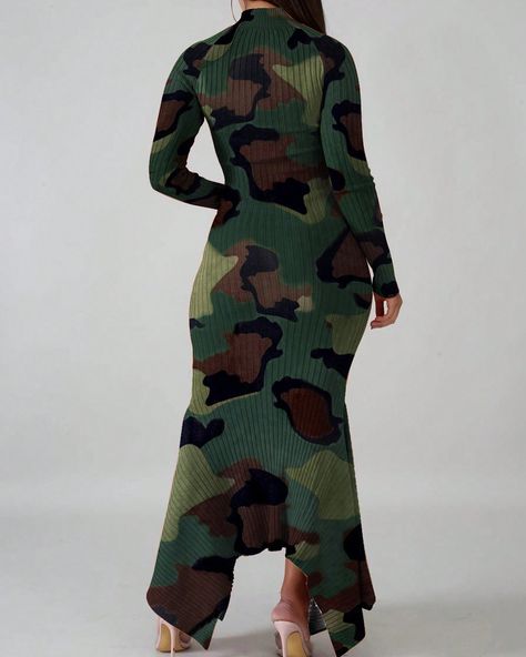 https://dengss.clothing/dengss-fashionable-bodycon-camo-printed-long-sleeve-dress-sexy-and-versatile/?feed_id=2866761&_unique_id=667c2d5a45602&utm_source=Instagram&utm_medium=28dengss&utm_campaign=FS%20Posteronline%20clothingColor: Army GreenStyle: CasualPattern Type: Camo, All Over PrintDetails: Sheer, Asymmetrical, SplitNeckline: Stand CollarSleeve Length: Long SleeveType: BodyconSleeve Type: Regular SleeveWaist Line: NaturalHem Shaped: Asymmetrical, MermaidLength: MidiFit Type: Slim FitFab... Army Dress, Camouflage Fashion, Half Sleeve Jumpsuit, Chic Sweater, Camo Fashion, Ankle Length Dress, Fashionista Clothes, Long Sleeve Turtleneck, Daily Dress