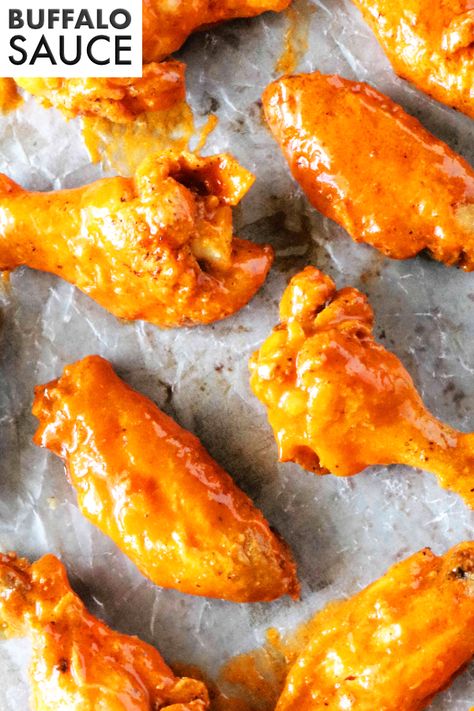 Hot Wings With Franks Hot Sauce, Hot Sauce Chicken Wings, The Best Hot Wings Recipe, Mild Hot Wing Sauce, Chicken Wing Recipes Buffalo, Buffalo Wings Recipe Oven, Oven Baked Hot Wings, How To Make Buffalo Wings, Hot Wings Recipe Oven