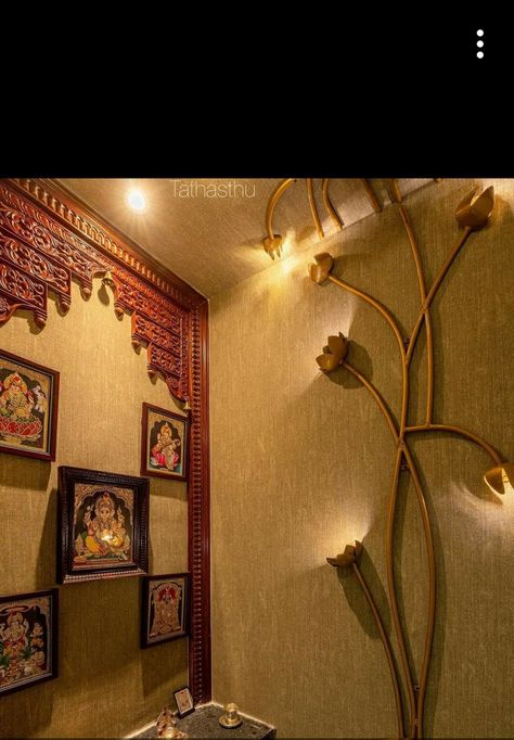 Puja Room Background Design, South Indian Pooja Room, South Indian Pooja Room Design, Indian Pooja Room, Dev Ghar, Pooja Area, Bathroom Inspo Interior Design, Puja Ghar, Puja Mandir