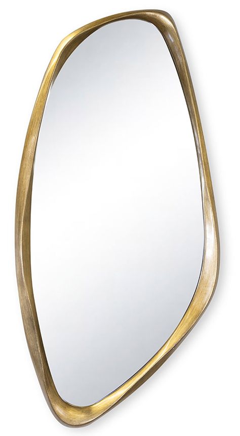 The Galet Mirror brings a unique beauty to your interior space. The organic, slightly undulating, asymmetric mirror is made complete with a classic finish. Asymmetrical Mirrors, Asymmetric Mirror, Organic Mirror, Mirror Texture, Mirror Dining Room, Luxury Mirror, By Regina, Mirror Shapes, Morning Walk