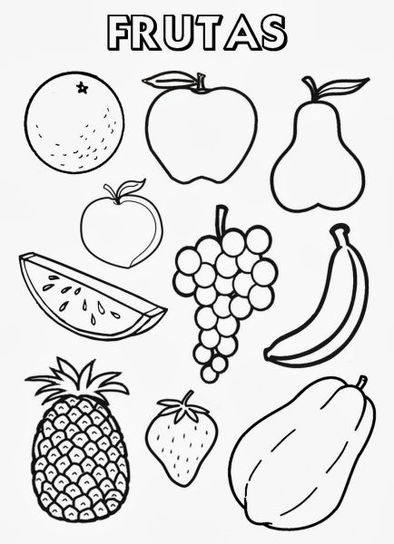 Plantillas Quiet book – dibujando patrones Vegetable Coloring Pages, Fruit Coloring Pages, Fruits Drawing, Color Worksheets, Art Drawings For Kids, Quiet Book, School Crafts, Colouring Pages, School Activities