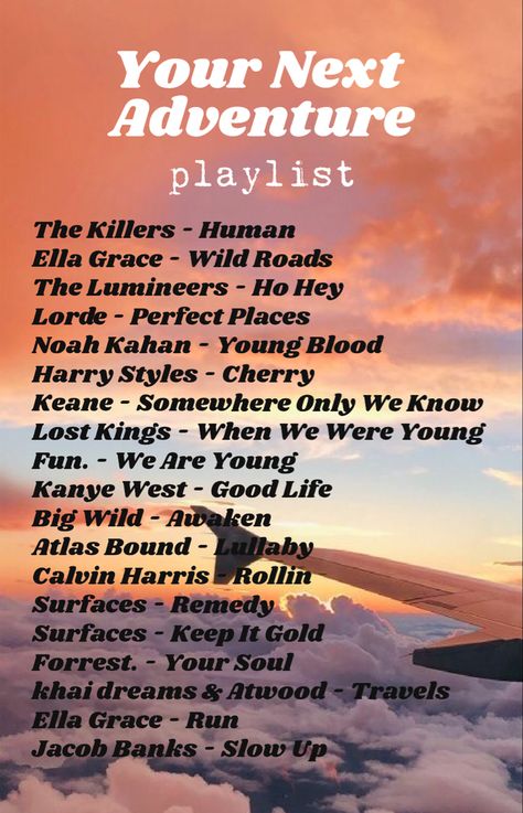 Vacation Songs, Roadtrip Songs, Adventure Playlist, Road Trip Music Playlist, Beach Playlist, Vacation Song, Tiktok Playlist, A24 Films, Good Summer Songs