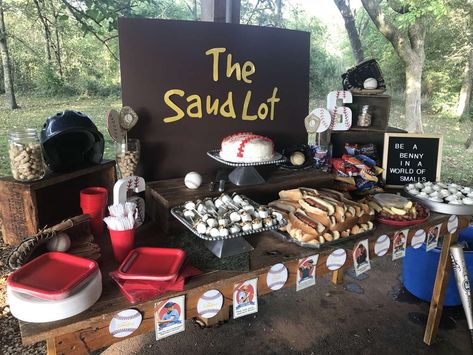 Sandlot Birthday Party, Sandlot Birthday, Baseball Theme Birthday, Baseball First Birthday, Baseball Theme Party, Fiesta Birthday Party, 5th Birthday Party Ideas, Baby Boy 1st Birthday Party, Baseball Birthday Party