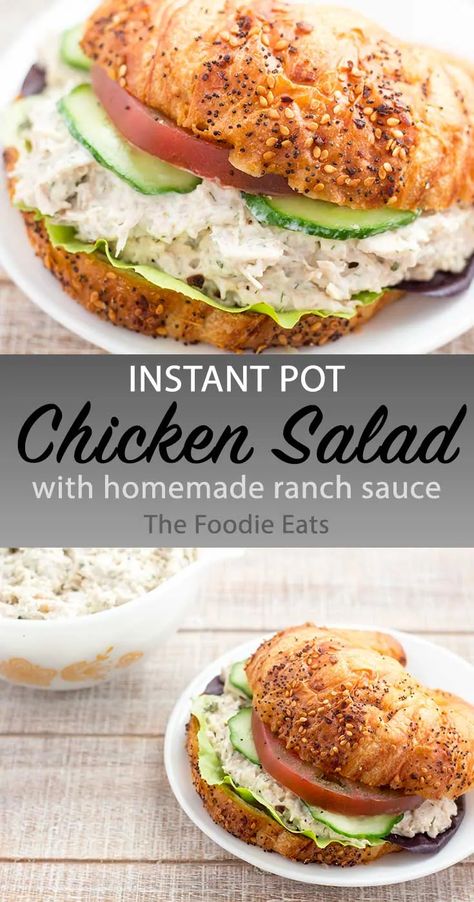 Nurse Meals, Instant Pot Ranch Chicken, Ranch Chicken Salad, Salsa Ranchera, Ranch Sauce, Ranch Salad, Pressure Cooker Chicken, Chicken Salad Recipe, Meals Recipes