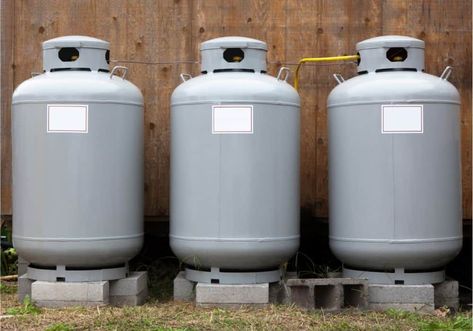 Can you transport a 100-gallon propane tank on its side? Propane Tank Storage Ideas, Camp Backpack, Propane Wall Heaters, Best Camping Stove, Propane Tanks, Propane Cylinder, Outside Storage, Gas Cylinder, Carport Designs