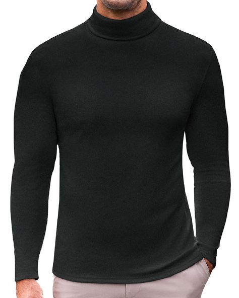 PRICES MAY VARY. CLASSIC STYLE - Basic turtleneck shirt shaping for that versatile look you love. Stretch slim fit pullover sweater, long sleeve casual sweater, lightweight thermal basic T-shirt. Various popular colors avaliable for you. MICRO FLEECE TO FEEL GOOD ABOUT - Lightweight, sturdy micro fleece fabric stays warm and cozy. Turtleneck sweater is made of stretchy high-end knitting process, which brings you a lightweight, comfortable and fit wearing experience. CLOTHING MATCH - This fashion Turtle Neck Shirts, Basic Turtleneck, Mens Turtleneck, Stylish Jeans, Turtleneck Shirt, Turtleneck Long Sleeve, Casual Sweater, Style Basic, Popular Colors